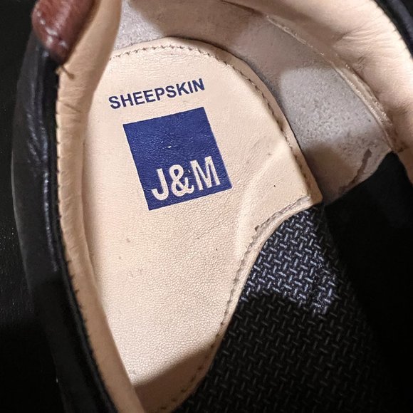 Johnston & Murphy size 9 black woven leather slip-on shoes main image 14